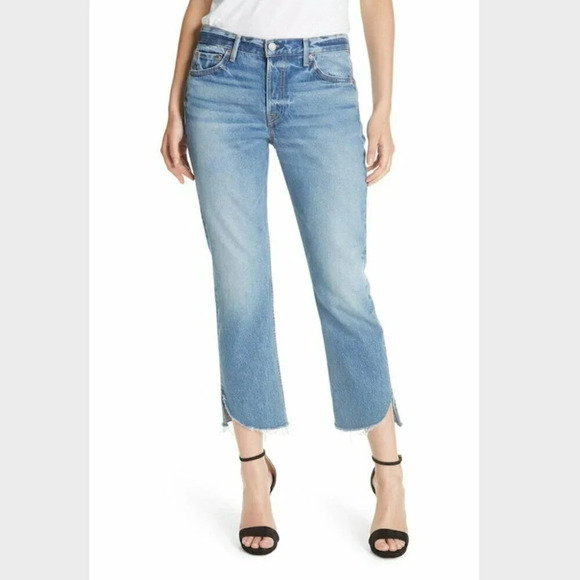 GRLFRND Tatum Raw Hem Jeans 28 NWT $228 - Picture 1 of 7